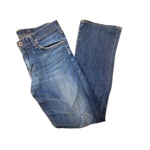 Adriano Goldschmied Men's The Protégé Straight Leg Ripped Blue Denim Jeans